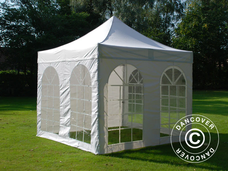 Quick-up telt FleXtents PRO Vintage Style 3x3m Hvit, inkl. 4 sider - Image 7