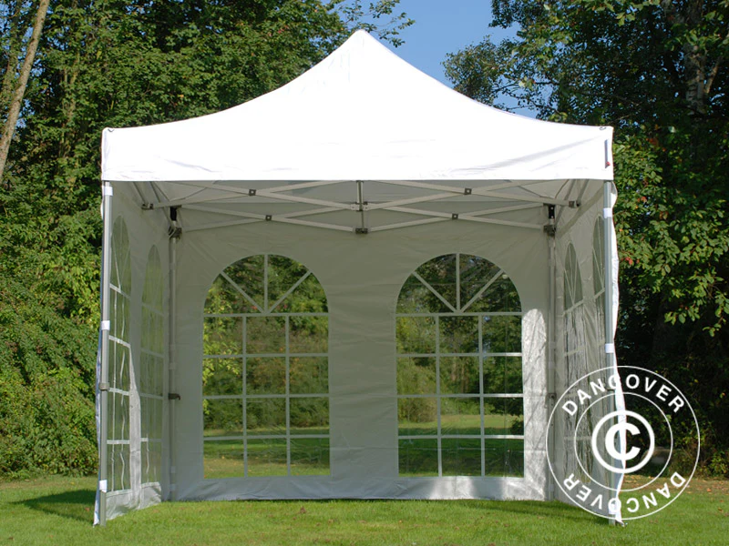 Quick-up telt FleXtents PRO Vintage Style 3x3m Hvit, inkl. 4 sider - Image 8