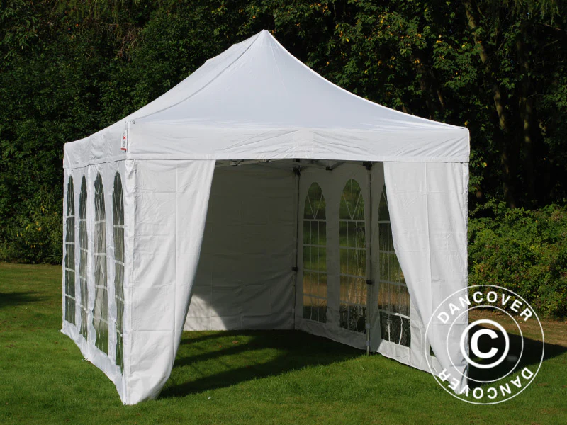 Quick-up telt FleXtents PRO Vintage Style 3x6m Hvit, inkl. 6 sider - Image 10