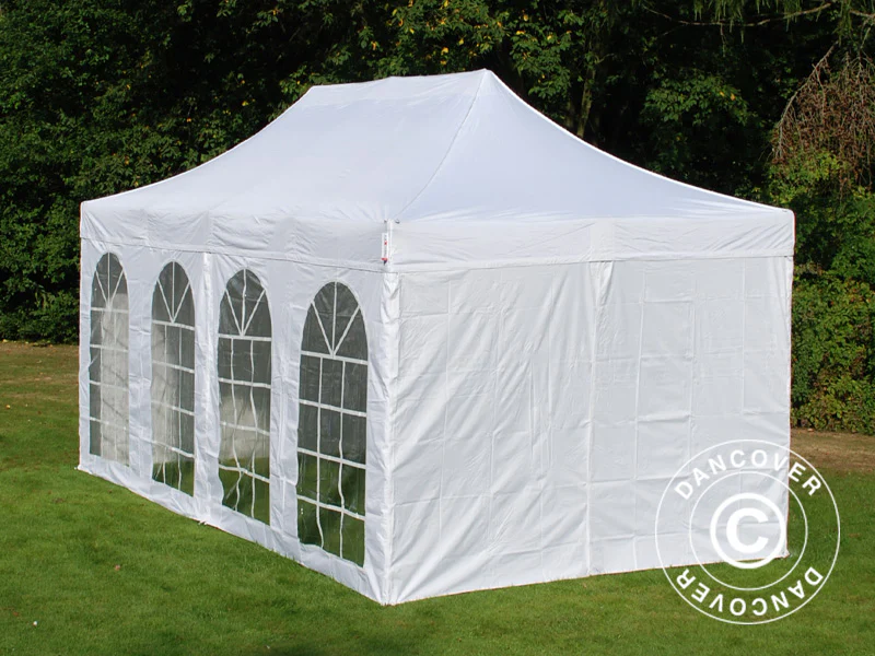 Quick-up telt FleXtents PRO Vintage Style 3x6m Hvit, inkl. 6 sider - Image 3