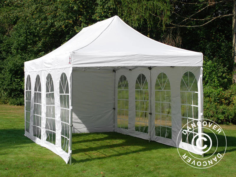 Quick-up telt FleXtents PRO Vintage Style 3x6m Hvit, inkl. 6 sider - Image 7