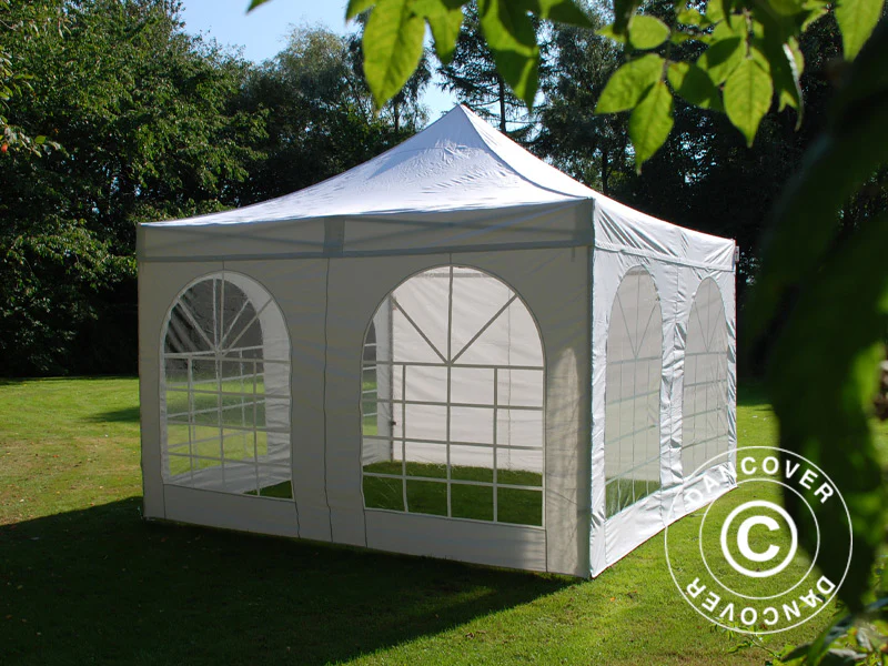 Quick-up telt FleXtents PRO Vintage Style 4x4m Hvit, inkl. 4 sider - Image 10