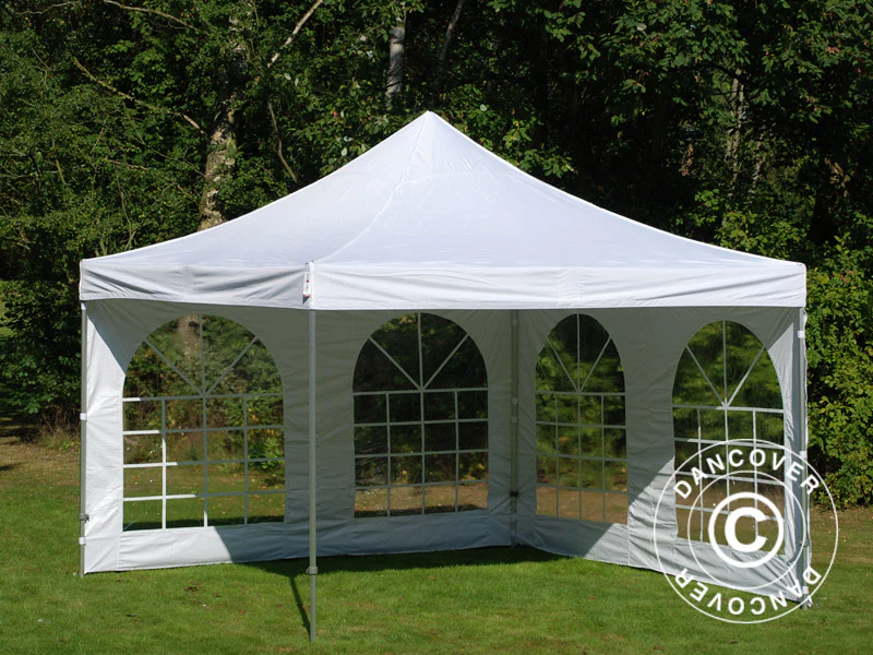 Quick-up telt FleXtents PRO Vintage Style 4x4m Hvit, inkl. 4 sider - Image 11
