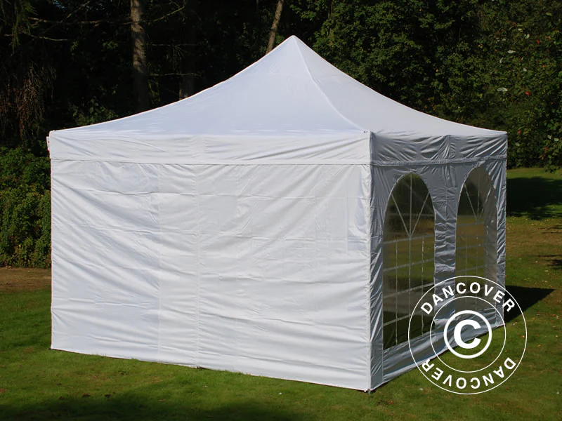 Quick-up telt FleXtents PRO Vintage Style 4x4m Hvit, inkl. 4 sider - Image 3