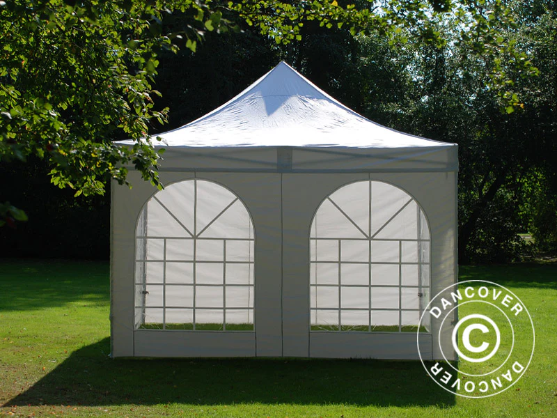 Quick-up telt FleXtents PRO Vintage Style 4x4m Hvit, inkl. 4 sider - Image 9