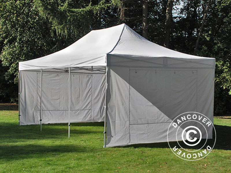 Quick-up telt FleXtents PRO Vintage Style 4x6m Hvit, inkl. 8 sider - Image 11