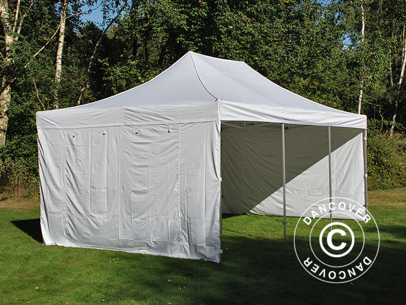 Quick-up telt FleXtents PRO Vintage Style 4x6m Hvit, inkl. 8 sider - Image 12