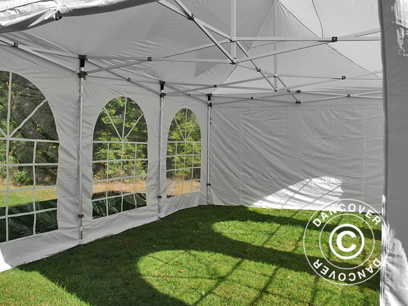 Quick-up telt FleXtents PRO Vintage Style 4x6m Hvit, inkl. 8 sider - Image 18