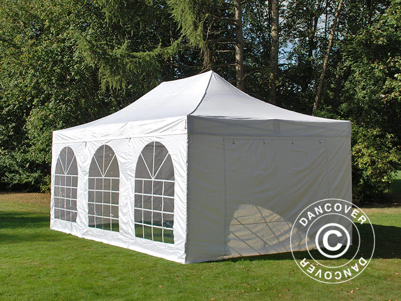 Quick-up telt FleXtents PRO Vintage Style 4x6m Hvit, inkl. 8 sider - Image 2