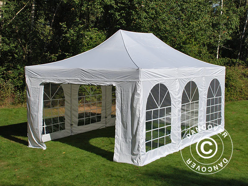 Quick-up telt FleXtents PRO Vintage Style 4x6m Hvit, inkl. 8 sider - Image 29
