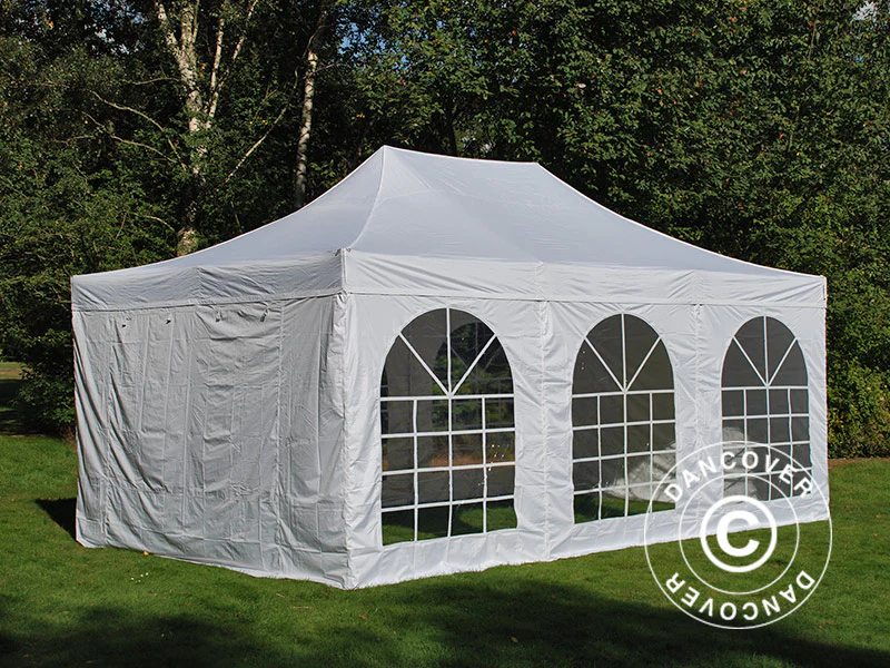 Quick-up telt FleXtents PRO Vintage Style 4x6m Hvit, inkl. 8 sider - Image 5