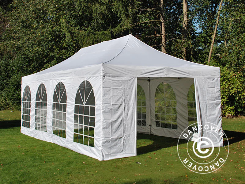 Quick-up telt FleXtents PRO Vintage Style 4x8m Hvit, inkl. 6 sider - Image 2