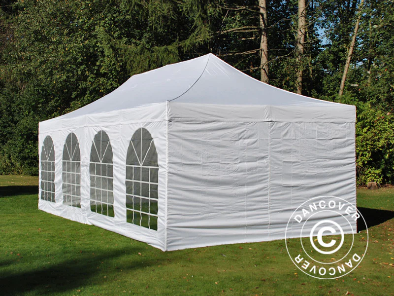 Quick-up telt FleXtents PRO Vintage Style 4x8m Hvit, inkl. 6 sider - Image 3