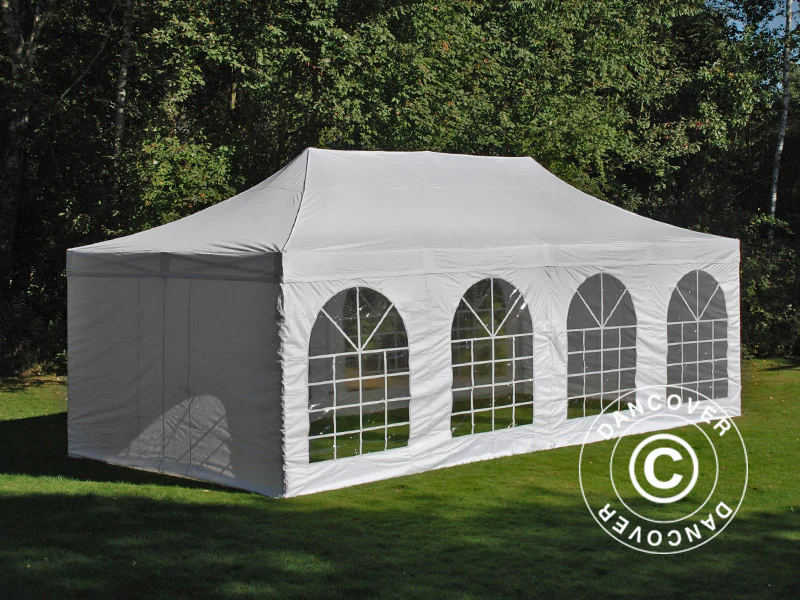 Quick-up telt FleXtents PRO Vintage Style 4x8m Hvit, inkl. 6 sider - Image 7