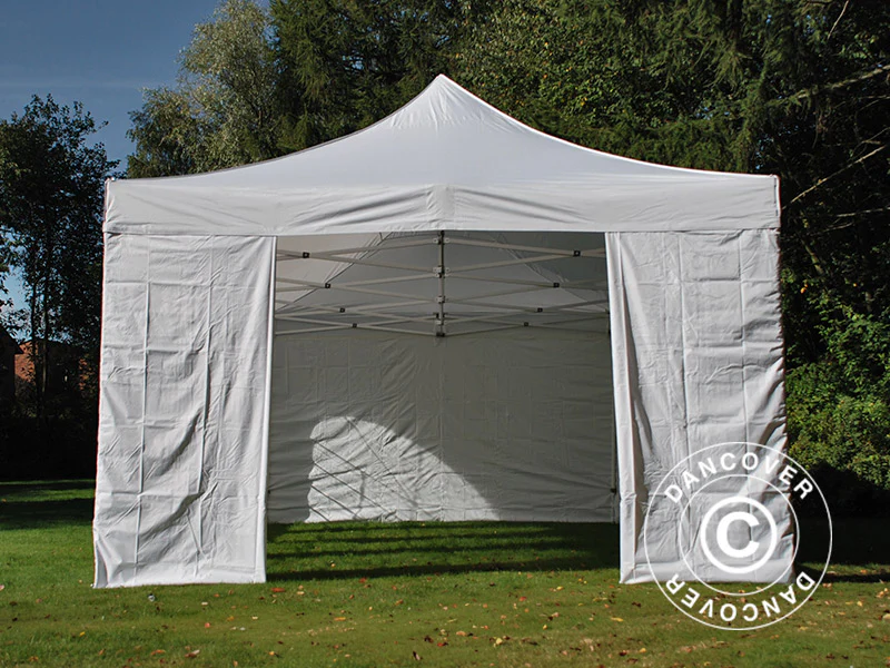 Quick-up telt FleXtents PRO Vintage Style 4x8m Hvit, inkl. 6 sider - Image 9