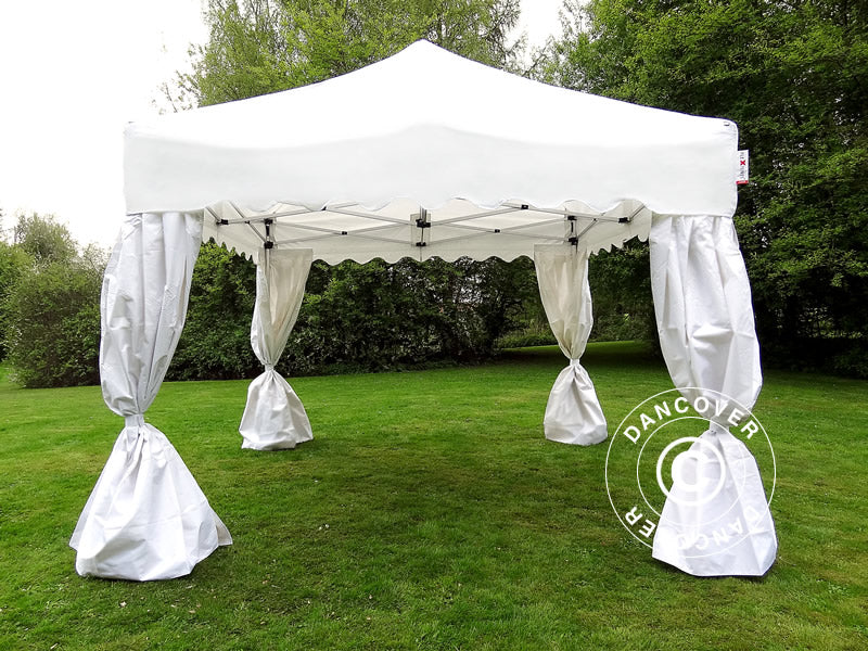 Quick-up telt FleXtents PRO "Wave" 3x3m Hvit, inkl. 4 dekorative gardiner - Image 6