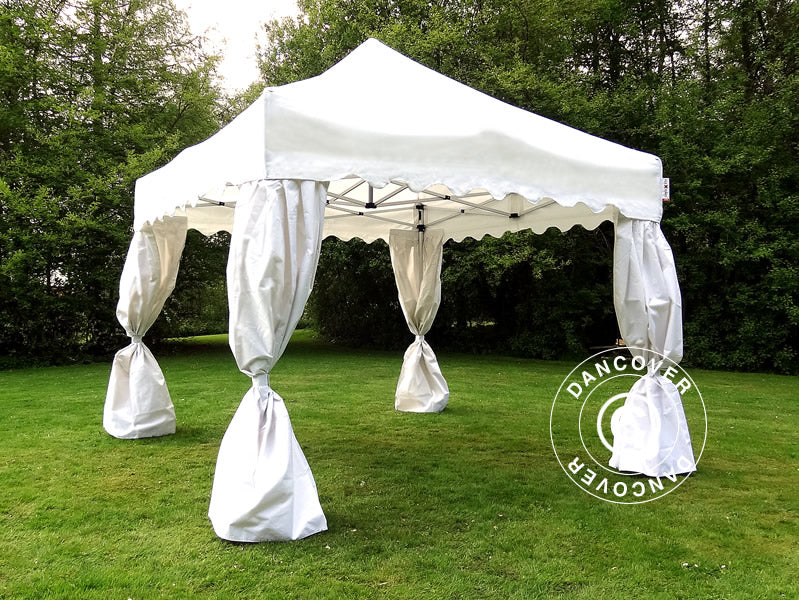 Quick-up telt FleXtents PRO "Wave" 3x3m Hvit, inkl. 4 dekorative gardiner - Image 9