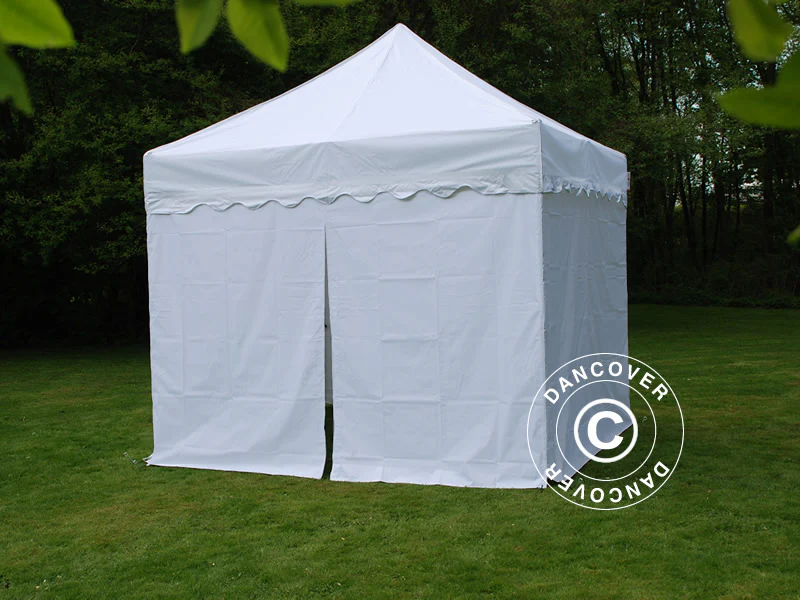 Quick-up telt FleXtents PRO "Wave" 3x3m Hvit, inkl. 4 sider - Image 2