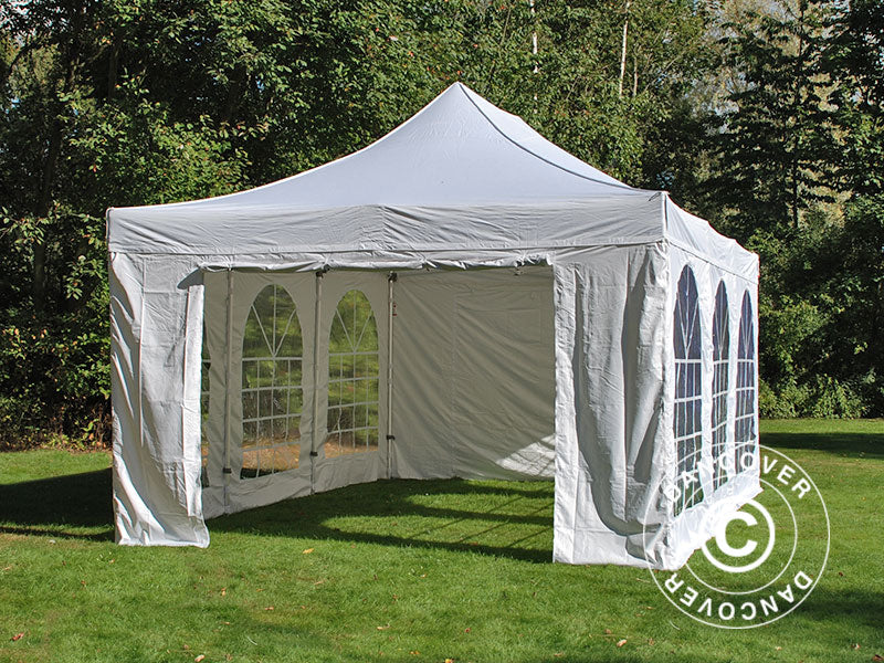 Quick-up telt FleXtents Steel 3x4,5m, Hvit, inkl. 4 sider - Image 6