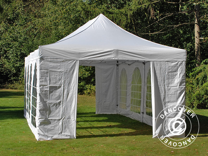 Quick-up telt FleXtents Steel 4x8m Hvit, inkl. 4 sider - Image 4