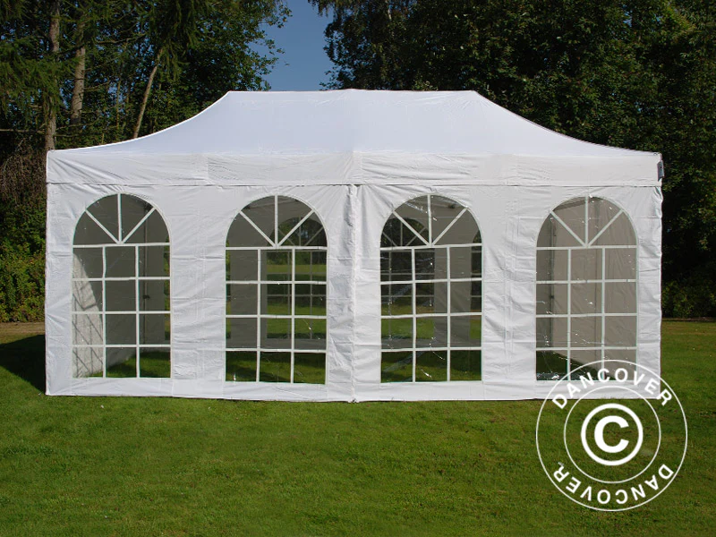 Quick-up telt FleXtents Steel 6x6m Hvit, inkl. 8 sidevegger - Image 4