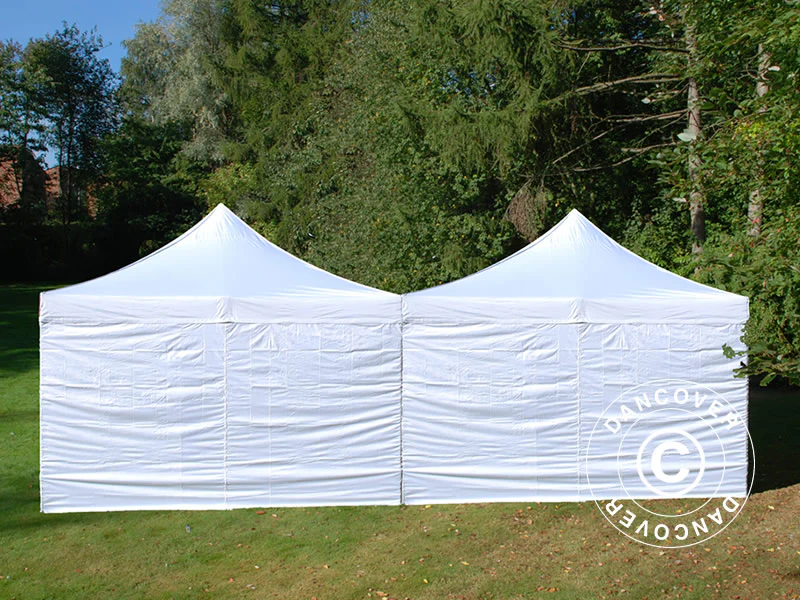 Quick-up telt FleXtents Steel 8x8m Hvit, inkl. 8 sidevegger - Image 3