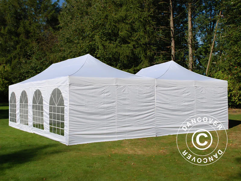 Quick-up telt FleXtents Steel 8x8m Hvit, inkl. 8 sidevegger - Image 4