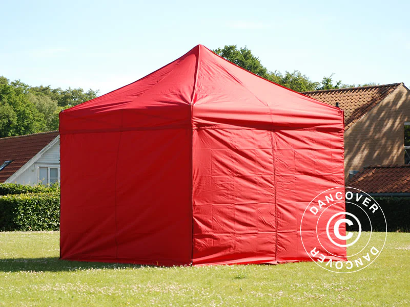 Quick-up telt FleXtents Xtreme 50 3x3m Rød, inkl. 4 sider - Image 3