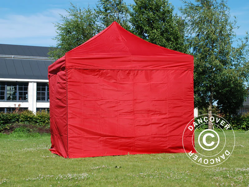 Quick-up telt FleXtents Xtreme 50 3x3m Rød, inkl. 4 sider - Image 4