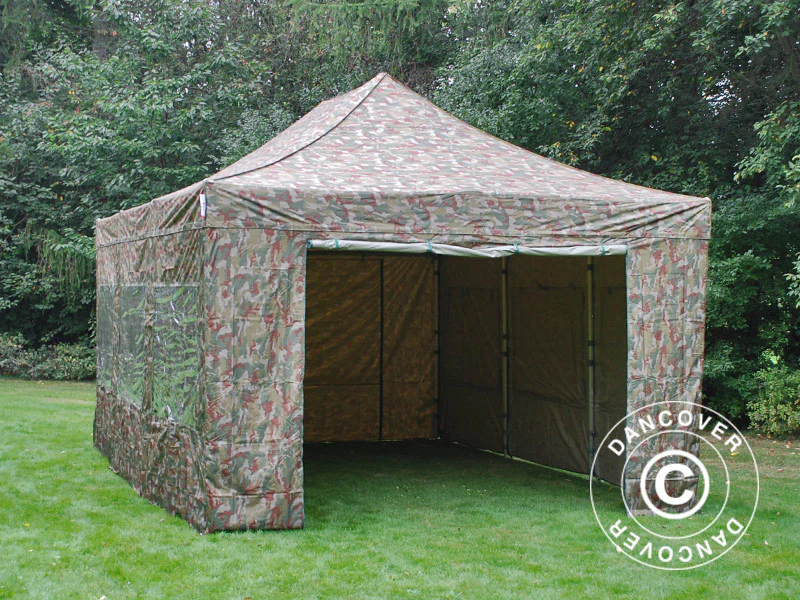 Quick-up telt FleXtents Xtreme 50 4x6m Kamuflasje, inkl. 8 sider - Image 5