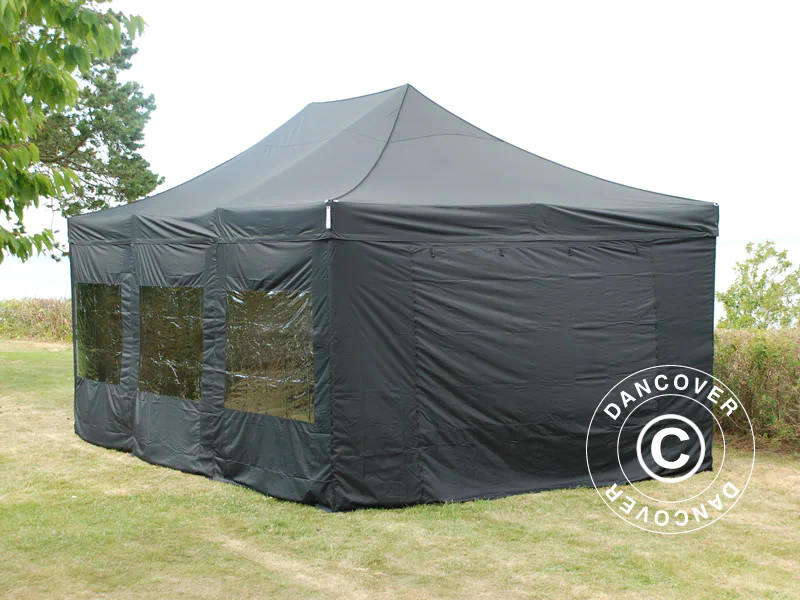 Quick-up telt FleXtents Xtreme 50 4x6m Svart, inkl. 8 sider - Image 3
