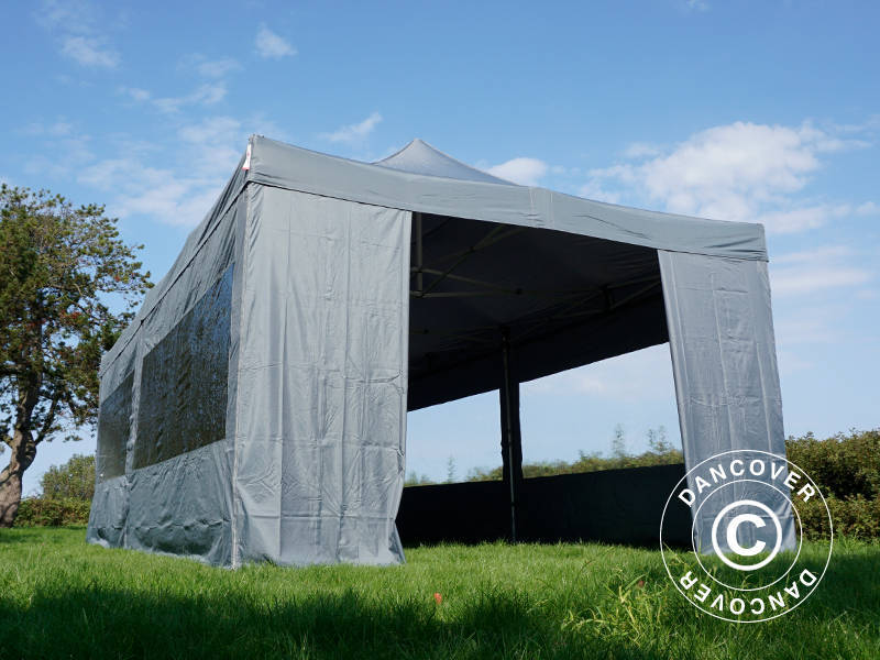 Quick-up telt FleXtents Xtreme 50 4x8m Grå, inkl. 6 sider - Image 8