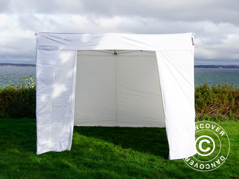 Quick-up telt FleXtents® Xtreme 50 Exhibition m/sidevegger 3x3m hvit, flammehemmende - Image 16