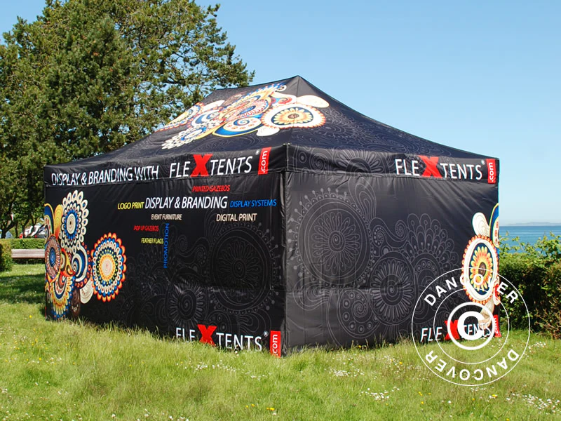 Quick-up telt FleXtents Xtreme 50 med full digital trykk, 3x6m, inkl. 4 sider - Image 5