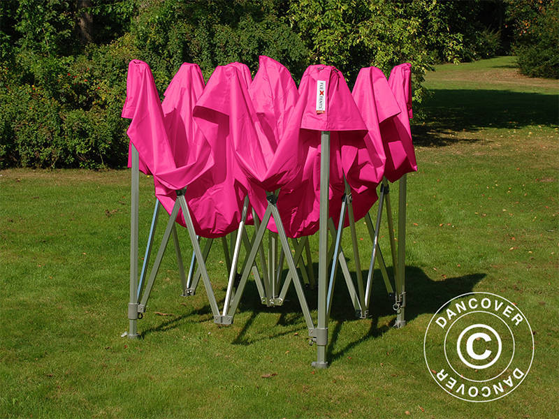 Quick-up telt FleXtents Xtreme 50 Vintage Style 3x3m Rosa, inkl. 4 sider - Image 7