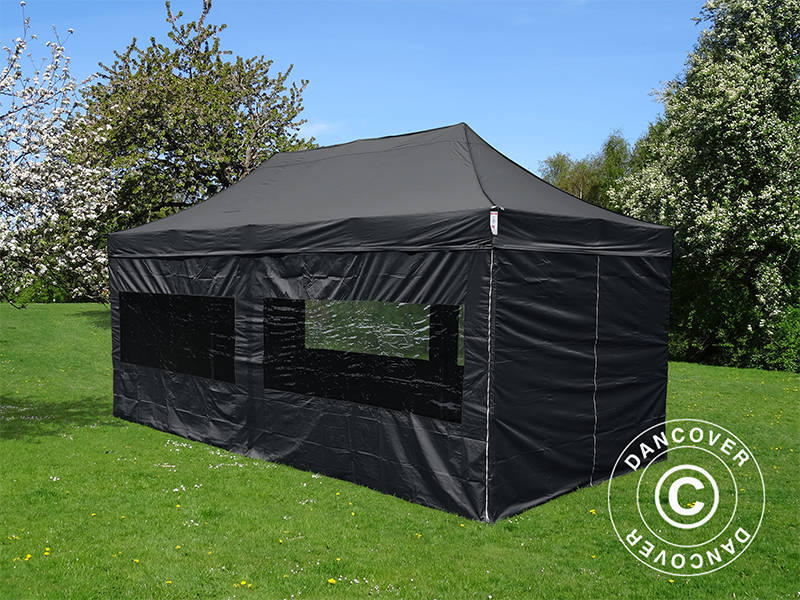 Quick-up telt FleXtents Xtreme 60 4x8m Svart, inkl. 6 sider - Image 3
