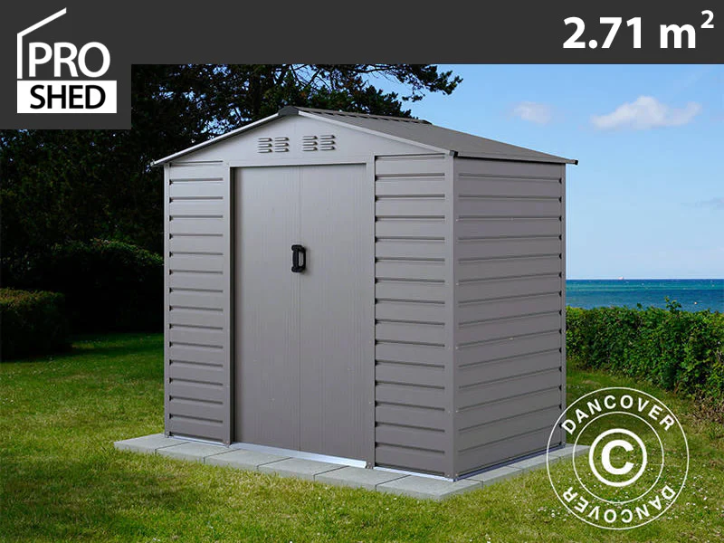 Redskapsbod 2,13x1,27x1,90m, 2,71m², ProShed®, Aluminium Grå