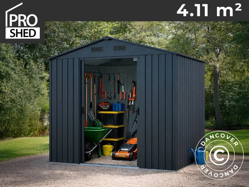 Redskapsbod 2,36x1,74x2,06m, 4,1m2, ProShed®, Antrasitt