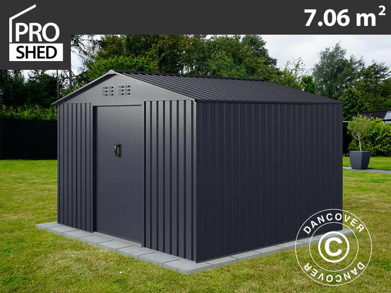 Redskapsbod 2,77x2,55x1,92m, 7,06m², ProShed®, Antrasitt