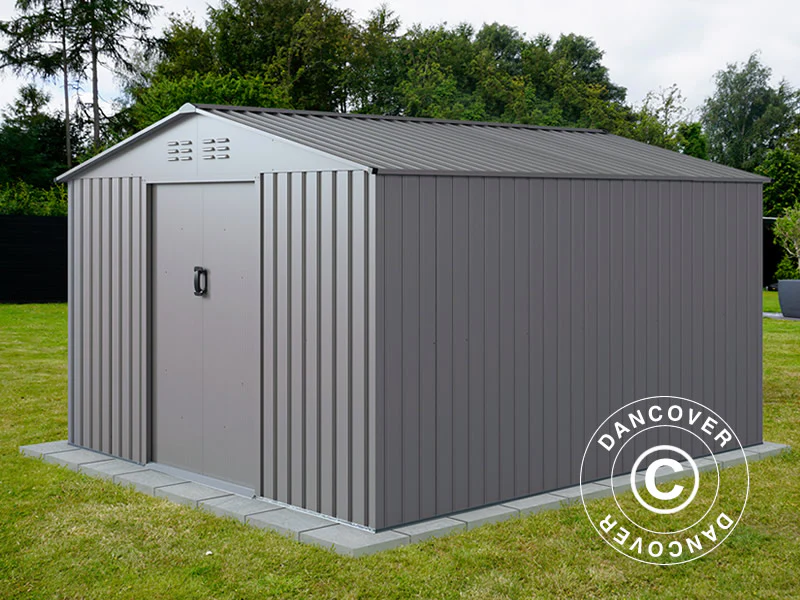 Redskapsbod 2,77x3,19x1,92m, 8,84m², ProShed®, Aluminium Grå - Image 2