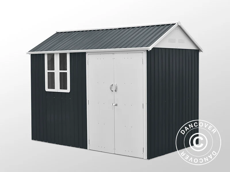 Redskapsbod, 3,02x1,72x2,29m, 5,19m², Antrasitt/Hvit - Image 3