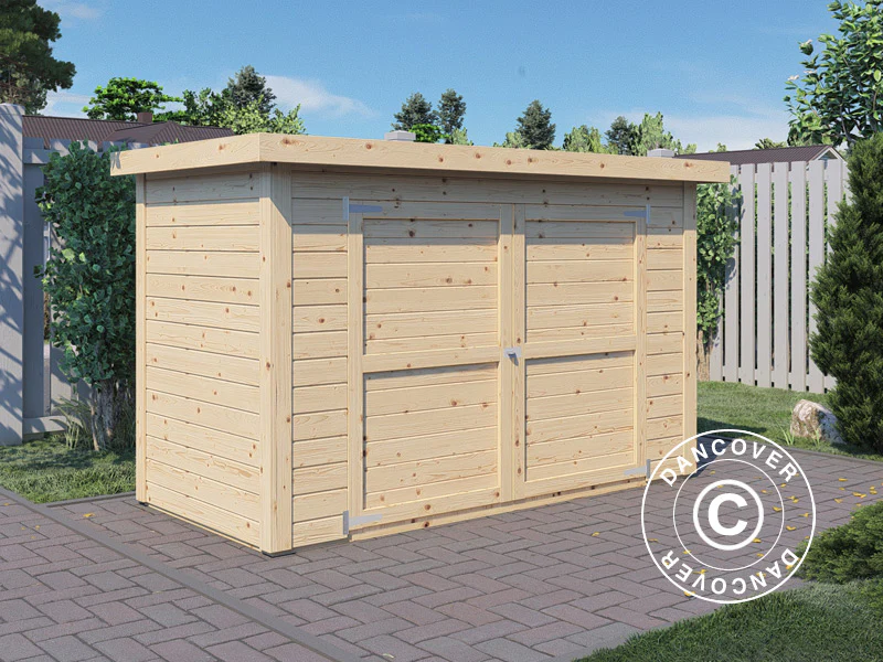 Redskapsbod Bertilo Wallstore Velo, 2,06x1,02x1,35m, 2,1m², Naturlig - Image 3