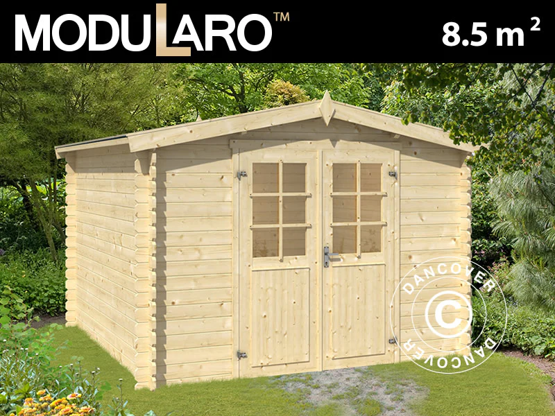 Redskapsbod i av tre Trondheim 2,92x2,92x2,22m, 28mm, 8,5m², Naturlig