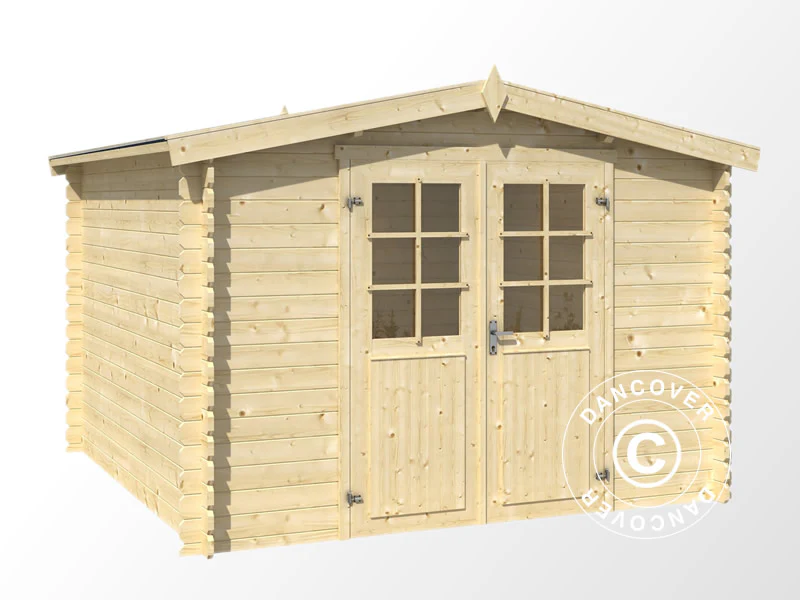 Redskapsbod i av tre Trondheim 2,92x2,92x2,22m, 28mm, 8,5m², Naturlig - Image 3