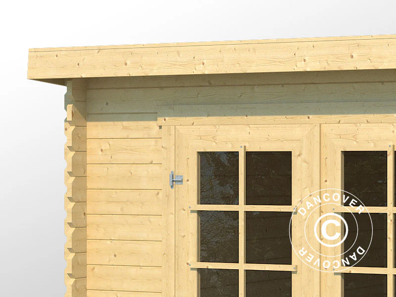 Redskapsbod i tre, Asker 3,8x2,3x2,11m, 28mm, 8,4m², Naturlig - Image 7