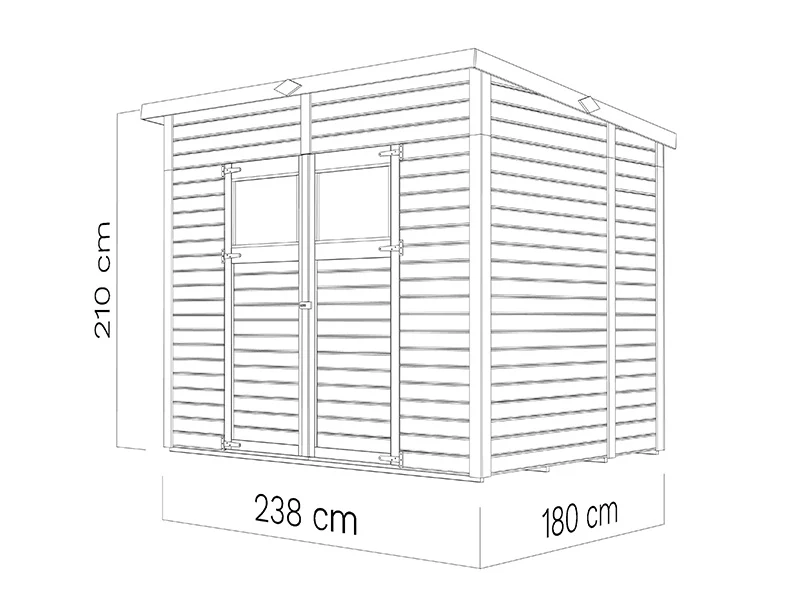 Redskapsbod i tre, Bertilo Amrum 3, 2,38x1,8x2,1m, 4,28m² - Image 5