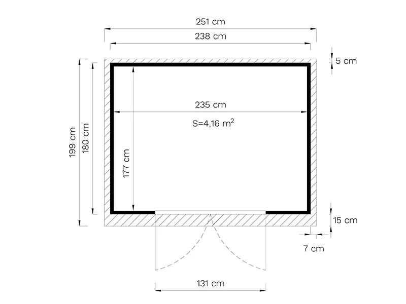 Redskapsbod i tre, Bertilo Amrum 3, 2,38x1,8x2,1m, 4,28m² - Image 6