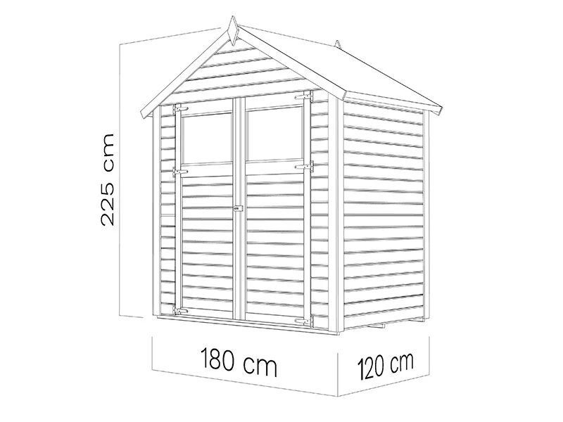 Redskapsbod i tre, Bertilo Sylt 1, 1,8x1,2x2,25m, 2,16m² - Image 6