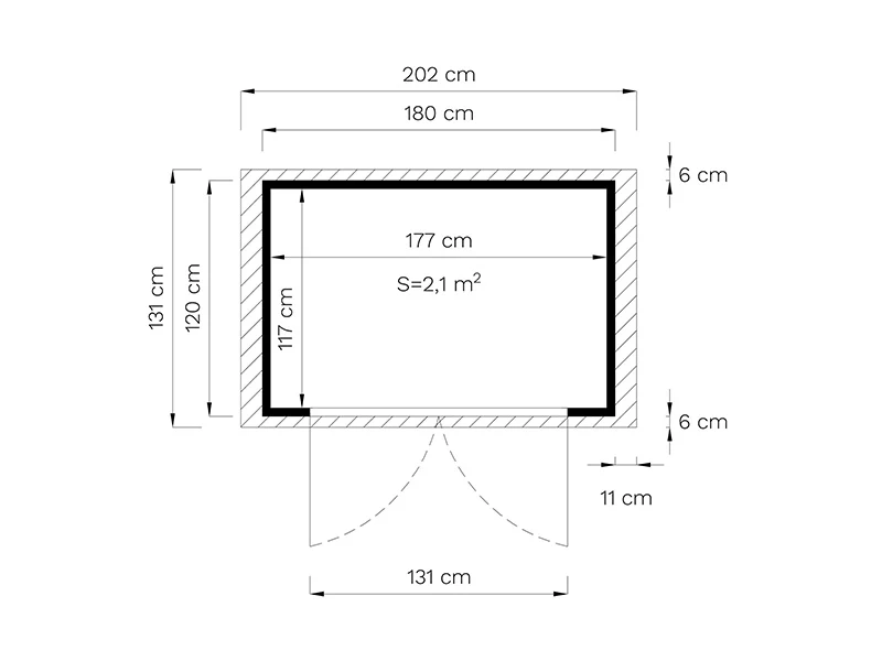 Redskapsbod i tre, Bertilo Sylt 1, 1,8x1,2x2,25m, 2,16m² - Image 7