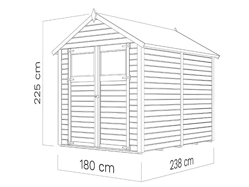 Redskapsbod i tre, Bertilo Sylt 3, 1,8x2,38x2,25m, 4,28m² - Image 5